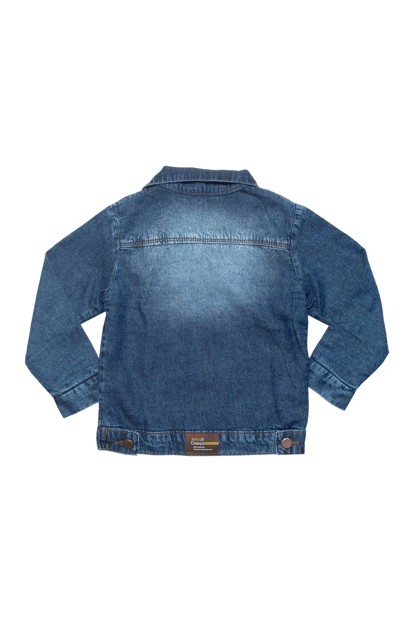 Jaqueta Jeans Infantil Para Meninos - Estilo Rasgado Com Patchwork, Moderna E Confortável