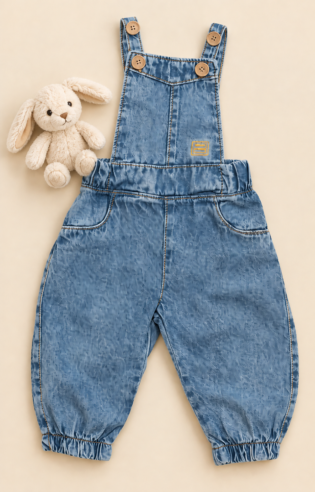Jardineira Jeans Bebê Unissex - Imagem 5