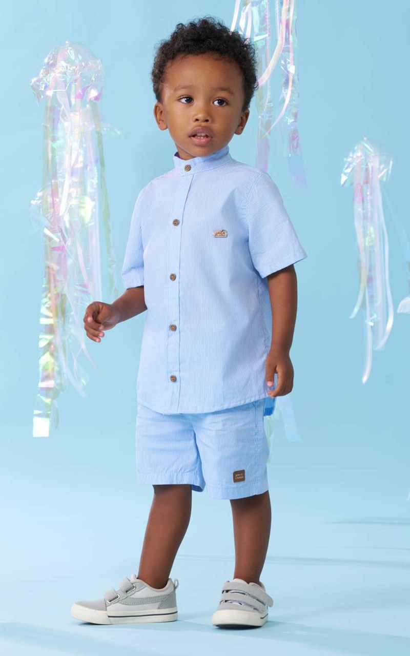 Bermuda Infantil Menino Listrada Azul