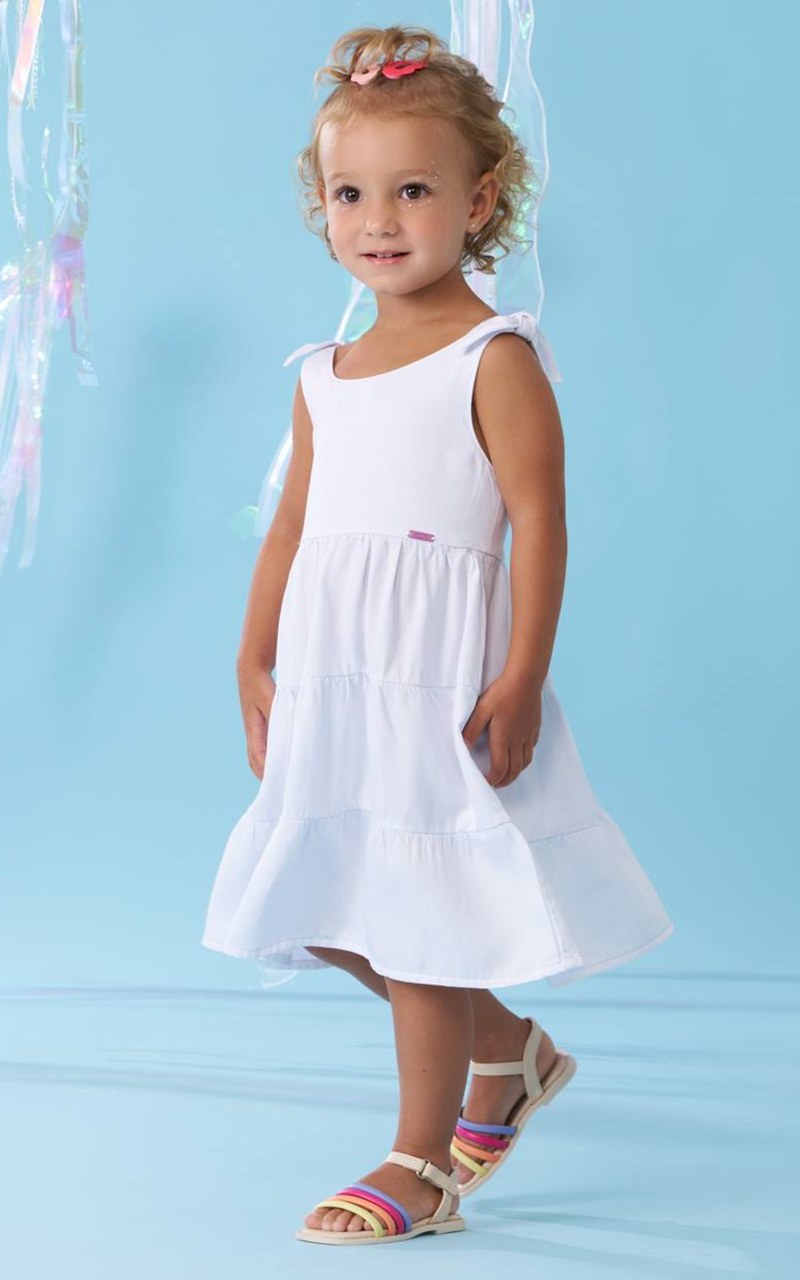 Vestido Infantil Três Marias Branco