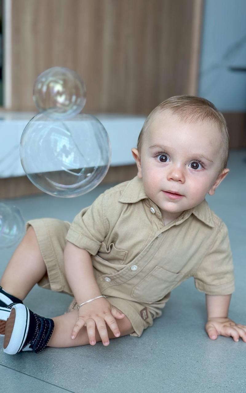 Conjunto Camisa e Bermuda Viscolinho Caramelo Infantil Menino - Imagem 3