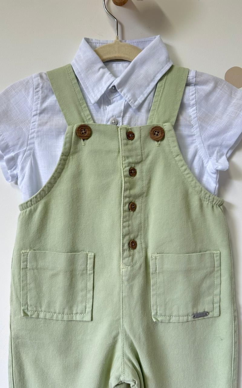 Macacão Color Verde Oliva Bebê Menino - Imagem 4