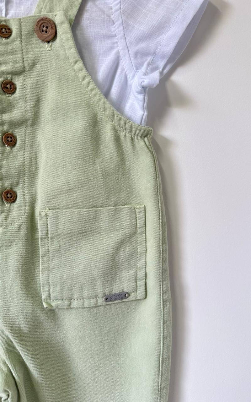 Macacão Color Verde Oliva Bebê Menino - Imagem 3