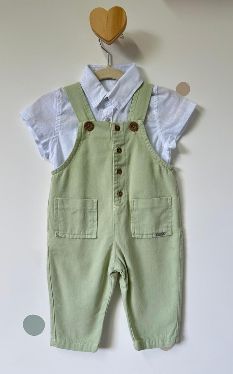 Macacão Color Verde Oliva Bebê Menino