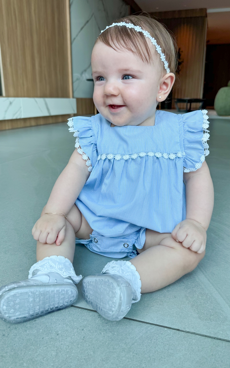 Romper Melina Azul Listrado