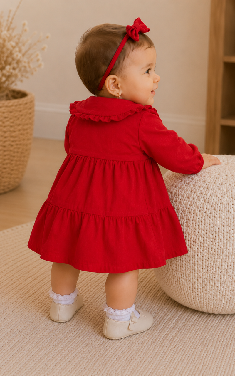 Vestido Vermelho Manga Longa - Imagem 3