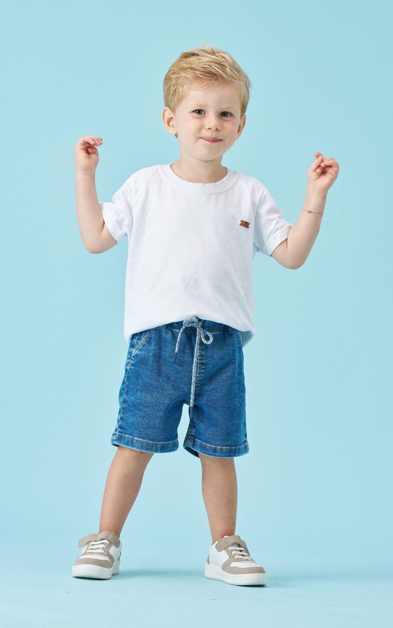 Bermuda Jeans Conforto Infantil Menino