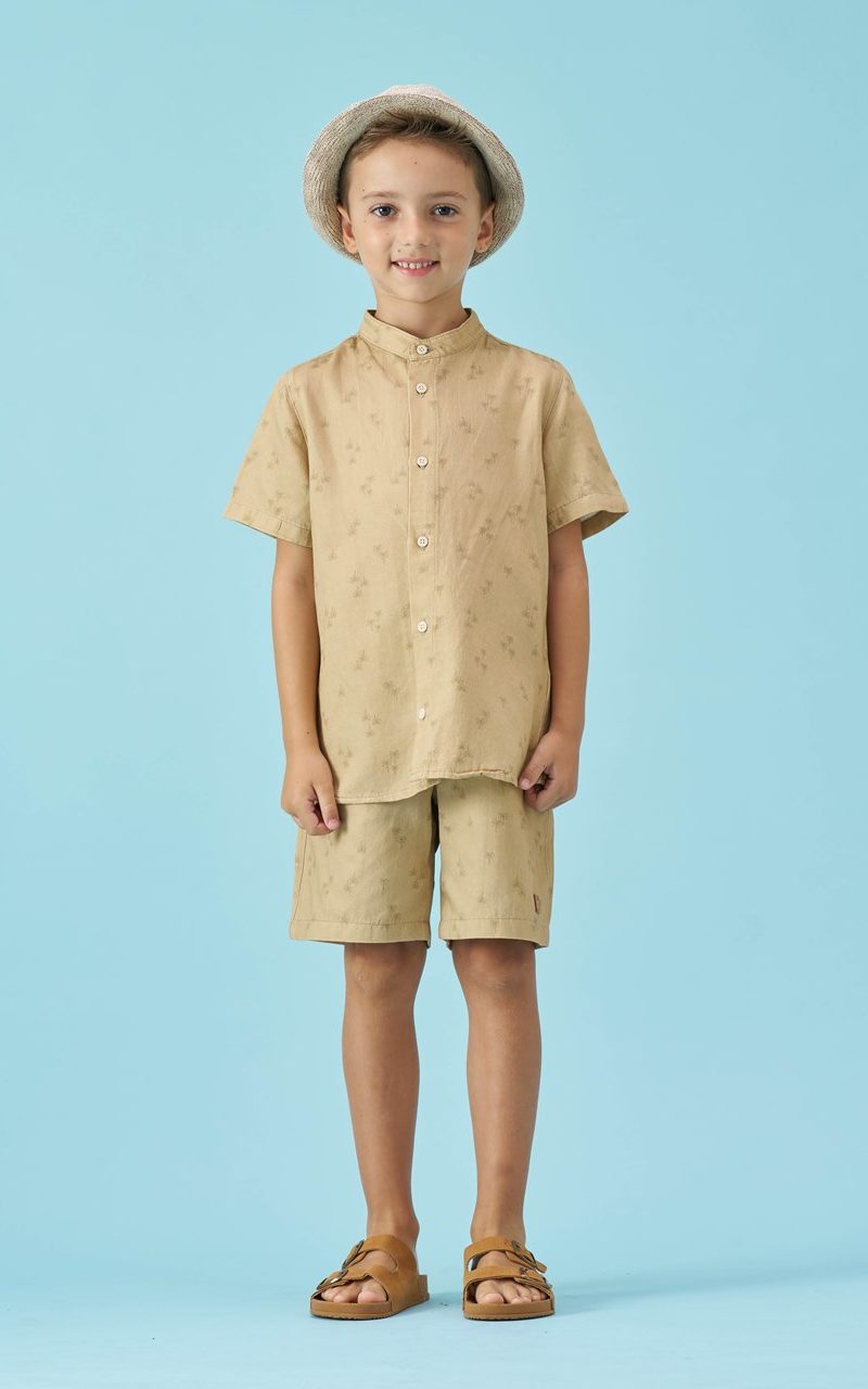 Conjunto Estampado Bermuda e Camisa Infantil Menino