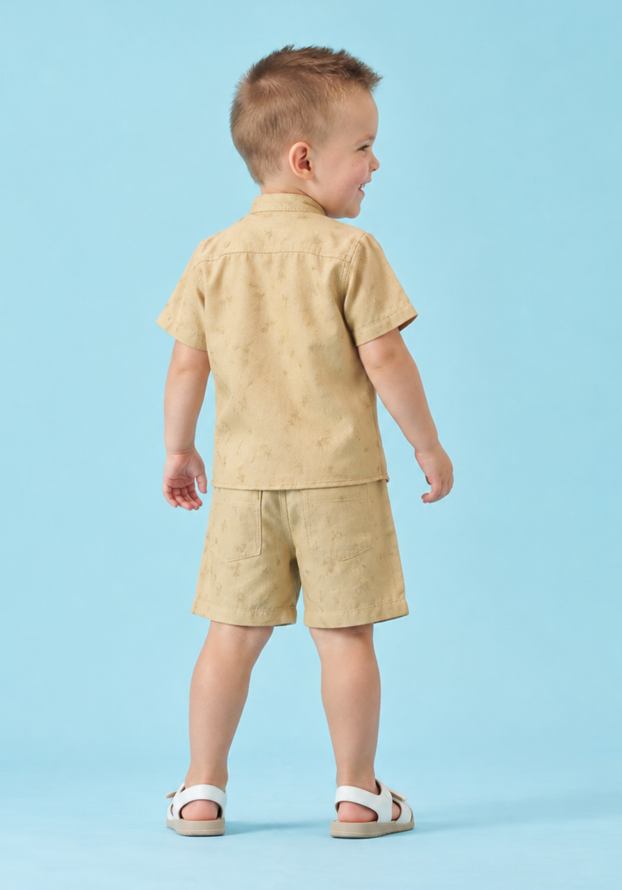 Conjunto Estampado Camisa e Bermuda Infantil Menino - Imagem 2